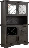 Clearance Revolution Gray/Brown Dining Room Sideboard with Hutch