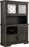 Industrial Espresso Brown Dining Room Sideboard with Hutch - Revolution