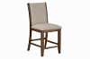 Walnut and Cream Upholstered Counter Height Stool - Zayden