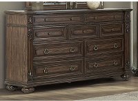 Traditional Hazelnut Brown Dresser - Tuscany Pointe
