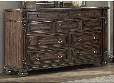 Traditional Hazelnut Brown Dresser - Tuscany Pointe