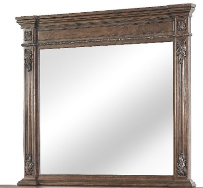 Traditional Hazelnut Brown Mirror - Tuscany Pointe