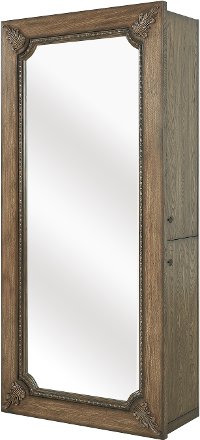 Traditional Brown Mirror Wardrobe - Tuscany Pointe