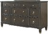 Traditional Walnut Brown Dresser - Valley View