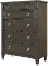 Traditional Walnut Brown Chest of Drawers - Valley View
