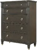 Traditional Walnut Brown Chest of Drawers - Valley View