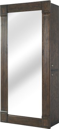 Traditional Walnut Brown Mirror Wardrobe - Valley View