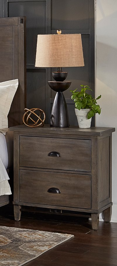 Classic Gray Nightstand - Mount Holly