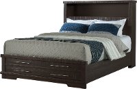 Contemporary Espresso Brown Queen Storage Bed - Waterfront-2