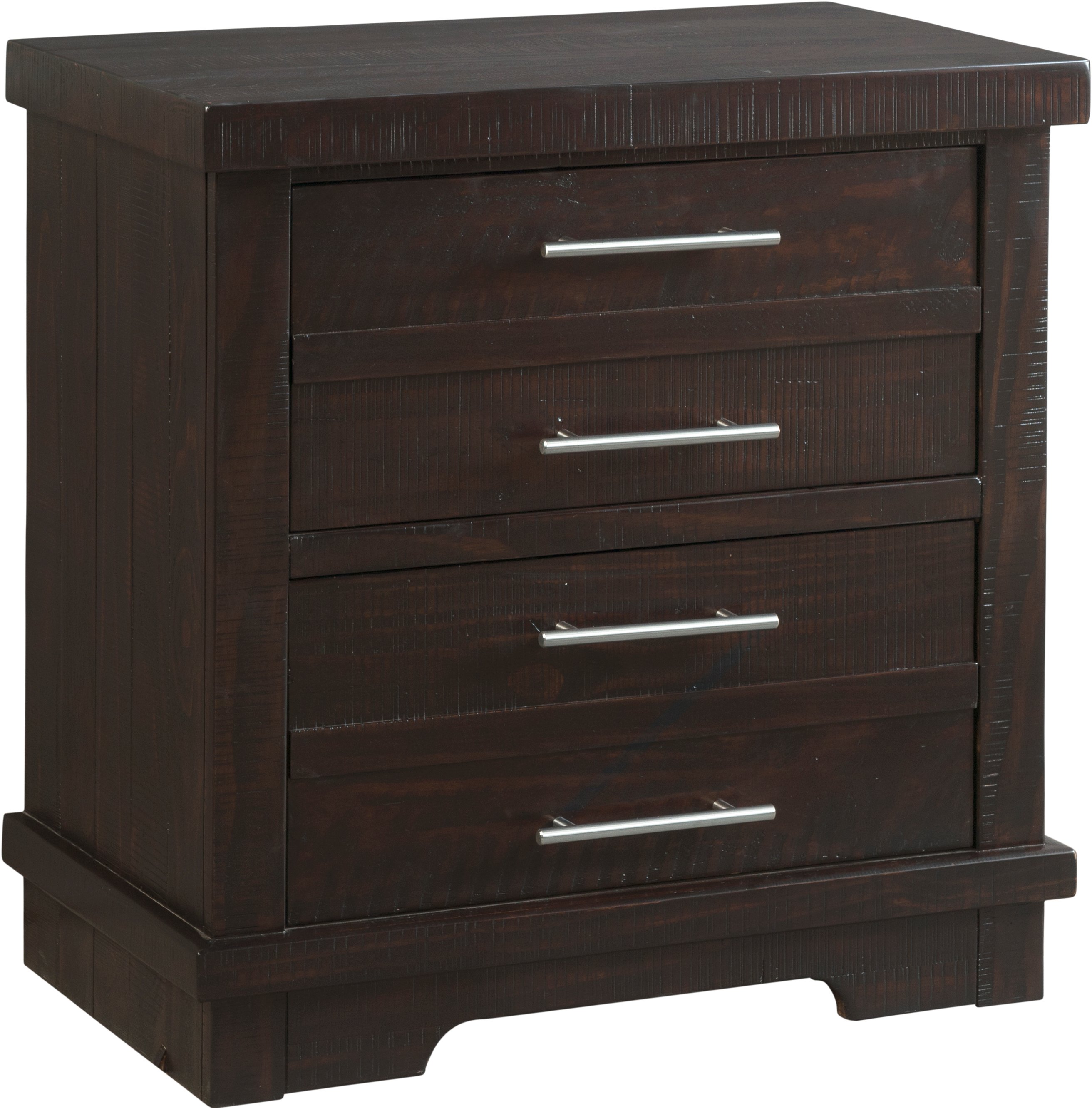 Contemporary Espresso Brown Nightstand - Waterfront-1