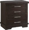 Contemporary Espresso Brown Nightstand - Waterfront