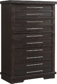 Contemporary Espresso Brown Chest of Drawers - Waterfront