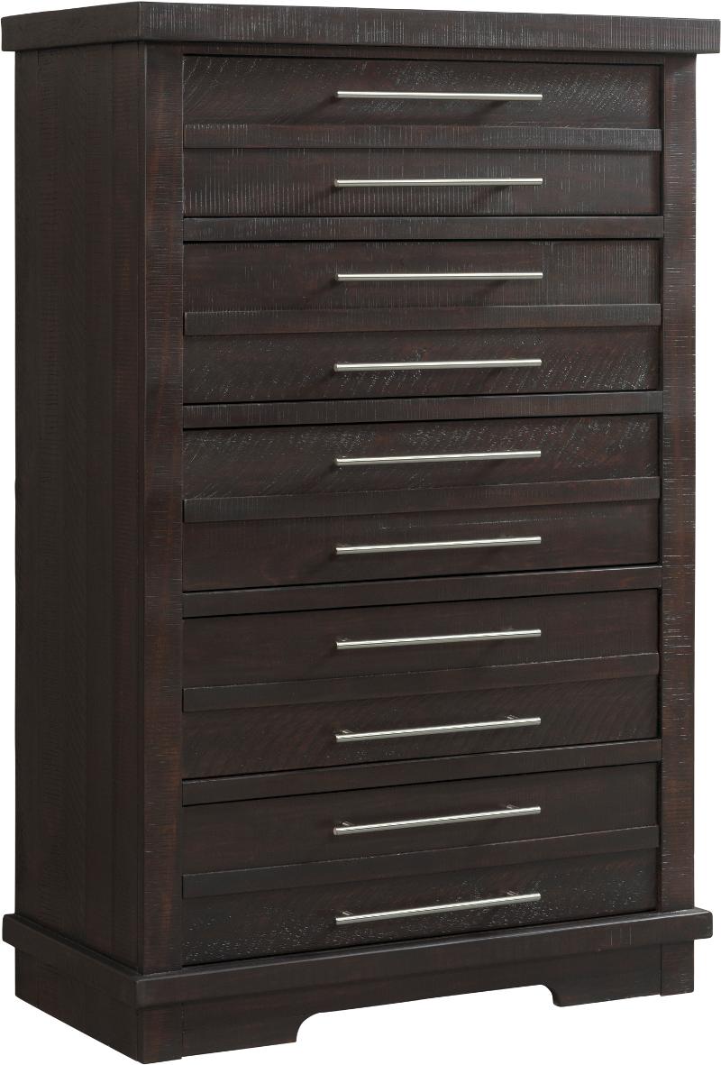 Contemporary Espresso Brown Chest Of Drawers Waterfront Rc