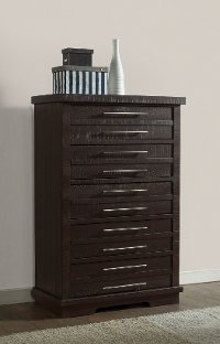 Contemporary Espresso Brown Chest of Drawers - Waterfront-2