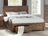 Clearance Modern Natural Acacia Queen Storage Bed - Hayden