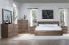 Clearance Modern Natural Acacia 4 Piece Queen Bedroom Set - Hayden
