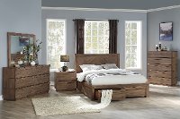 Modern Natural Acacia 4 Piece Queen Bedroom Set - Hayden-2