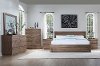 Clearance Modern Natural Acacia 4 Piece King Bedroom Set - Hayden