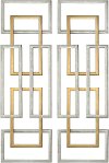 Assorted Antique Gold and Silver Leaf Metal Wall Panel