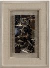 Cool Blue and Tan Natural Agate Shadow Box Wall Art