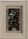 Cool Blue and Tan Natural Agate Shadow Box Wall Art