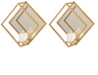 Assorted Antique Gold Leaf and Mirrored Candle Sconce-1
