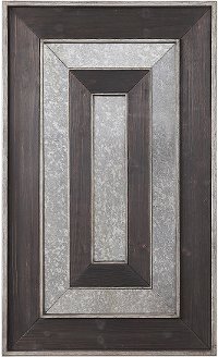 Walnut Wood and Silver Framed Wall Art