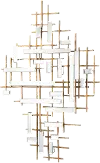 Antique Gold and Mirrored Crosshatched Wall Decor