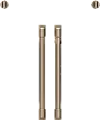 CXWSFHKPMBZ Cafe Brushed Bronze Bar Handle and Knob Kit for French Door Single Wall Oven