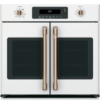 CXWSFHKPMBZ Cafe Brushed Bronze Bar Handle and Knob Kit for French Door Single Wall Oven-2