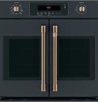 CXWSFHKPMBZ Cafe Brushed Bronze Bar Handle and Knob Kit for French Door Single Wall Oven-3