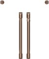 CXWSFHKPMCU Cafe Brushed Copper Bar Handle and Knob Kit for French Door Single Wall Oven