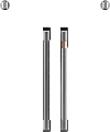 CXWSFHKPMSS Cafe Brushed Stainless Steel Bar Handle and Knob Kit for French Door Single Wall Oven