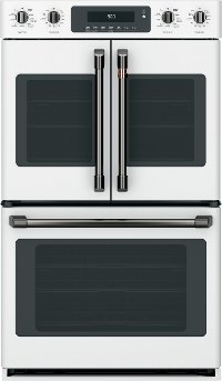 CXWDFHKPMBT Cafe Brushed Black Bar Handle and Knob Kit for French Door Double Wall Oven-3