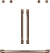 CXWDFHKPMCU Cafe Brushed Copper Bar Handle and Knob Kit for French Door Double Wall Oven