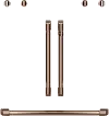 CXWDFHKPMCU Cafe Brushed Copper Bar Handle and Knob Kit for French Door Double Wall Oven