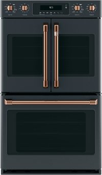 CXWDFHKPMCU Cafe Brushed Copper Bar Handle and Knob Kit for French Door Double Wall Oven-3