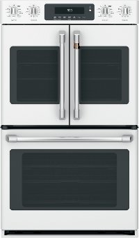 CXWDFHKPMSS Cafe Brushed Stainless Steel Bar Handle and Knob Kit for French Door Double Wall Oven-3