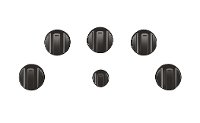 CXCE1HKPMBT Café 5 Electric Cooktop Knobs in Brushed Black-3