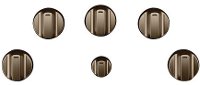 CXCE1HKPMBZ Café 5 Electric Cooktop Knobs in Brushed Bronze