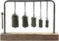 Ancient Chinese Musical Instrument on a Fir Wood Base