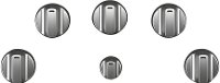 CXCE1HKPMSS Cafe 5 Electric Cooktop Knobs in Brushed Stainless Steel