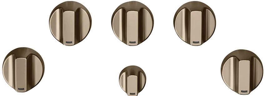 CXCG1K0PMBZ Café 5 Gas Cooktop Knobs in Brushed Bronze-1