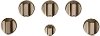 CXCG1K0PMBZ Café 5 Gas Cooktop Knobs in Brushed Bronze