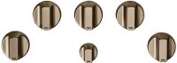 CXCG1K0PMBZ Café 5 Gas Cooktop Knobs in Brushed Bronze