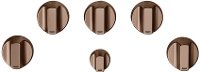 CXCG1K0PMCU Café 5 Gas Cooktop Knobs in Brushed Copper