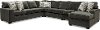 Dark Gray 5 Piece Sectional Sofa with RAF Chaise - Autumn