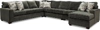 Dark Gray 5 Piece Sectional Sofa with RAF Chaise - Autumn