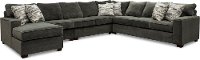 Dark Gray 5 Piece Sectional Sofa with RAF Sofa - Autumn