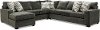 Dark Gray 4 Piece Sectional Sofa with RAF Sofa - Autumn